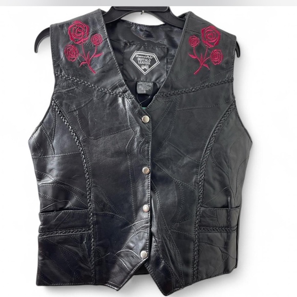 Vintage Deadstock Leather biker vest - Picture 1 of 5